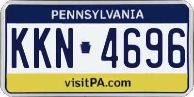 PA license plate KKN4696
