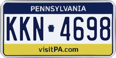 PA license plate KKN4698