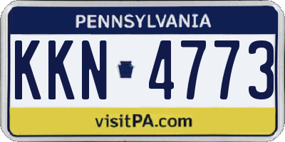 PA license plate KKN4773