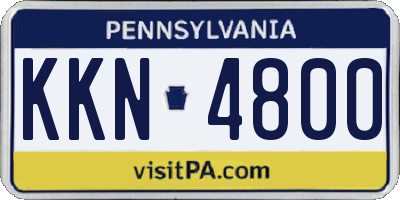 PA license plate KKN4800