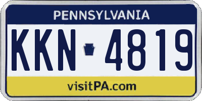 PA license plate KKN4819