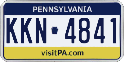 PA license plate KKN4841