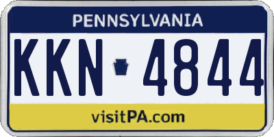 PA license plate KKN4844