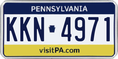 PA license plate KKN4971