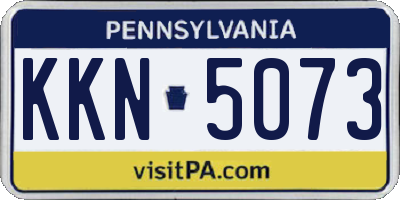 PA license plate KKN5073