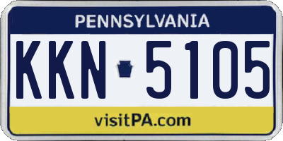 PA license plate KKN5105