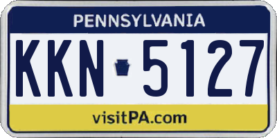 PA license plate KKN5127