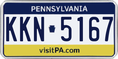 PA license plate KKN5167