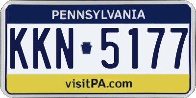 PA license plate KKN5177