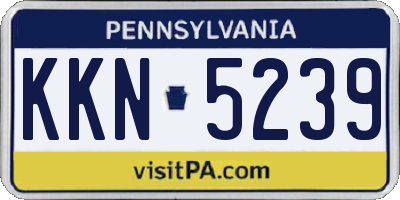 PA license plate KKN5239