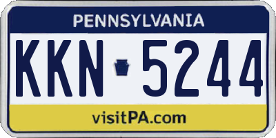 PA license plate KKN5244