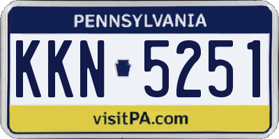 PA license plate KKN5251
