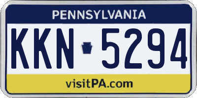PA license plate KKN5294