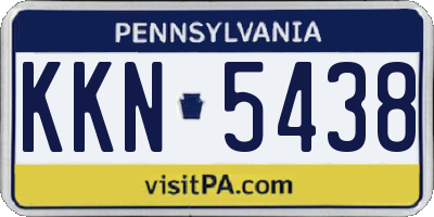 PA license plate KKN5438
