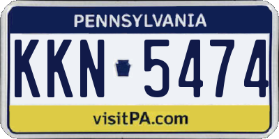 PA license plate KKN5474