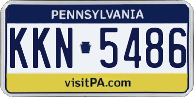 PA license plate KKN5486