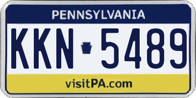 PA license plate KKN5489
