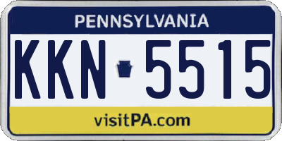 PA license plate KKN5515