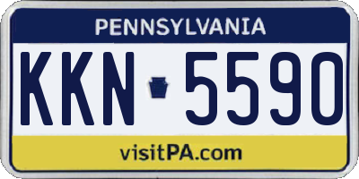 PA license plate KKN5590