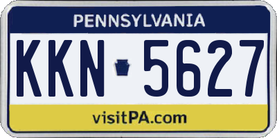 PA license plate KKN5627