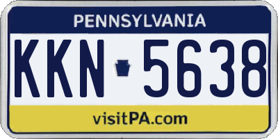 PA license plate KKN5638