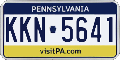 PA license plate KKN5641