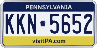 PA license plate KKN5652
