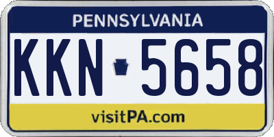 PA license plate KKN5658