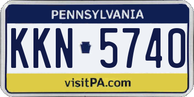 PA license plate KKN5740