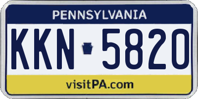 PA license plate KKN5820