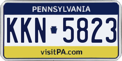PA license plate KKN5823
