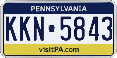 PA license plate KKN5843