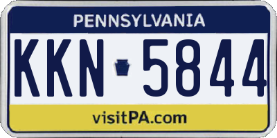 PA license plate KKN5844