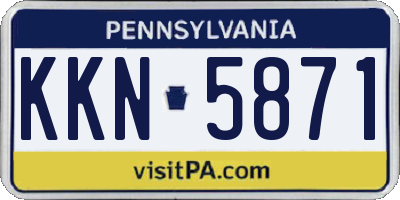 PA license plate KKN5871