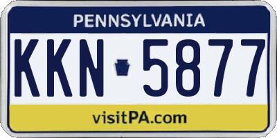PA license plate KKN5877