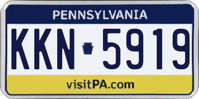 PA license plate KKN5919