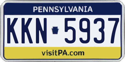 PA license plate KKN5937