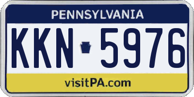 PA license plate KKN5976