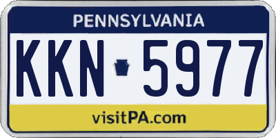 PA license plate KKN5977