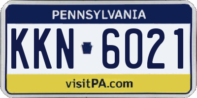 PA license plate KKN6021