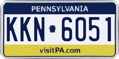 PA license plate KKN6051
