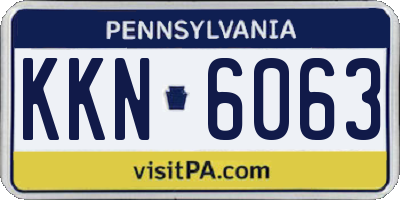 PA license plate KKN6063