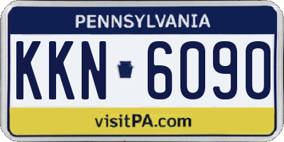 PA license plate KKN6090