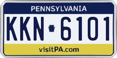 PA license plate KKN6101