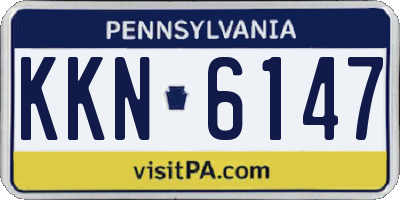 PA license plate KKN6147