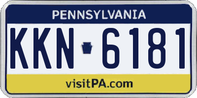 PA license plate KKN6181