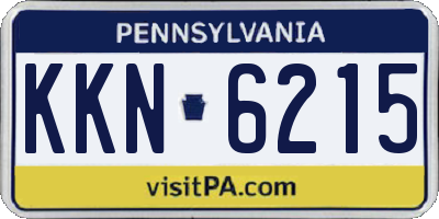 PA license plate KKN6215