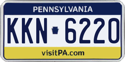 PA license plate KKN6220