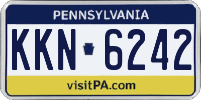 PA license plate KKN6242