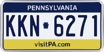 PA license plate KKN6271